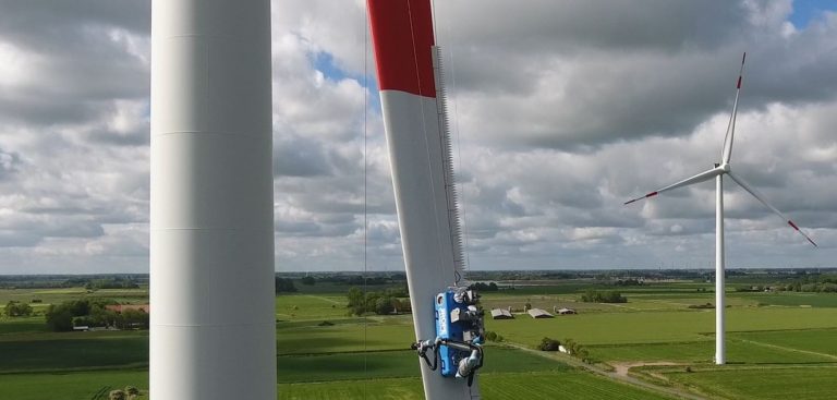 robot on turbine blade