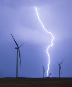 lightning damage to wind turbines