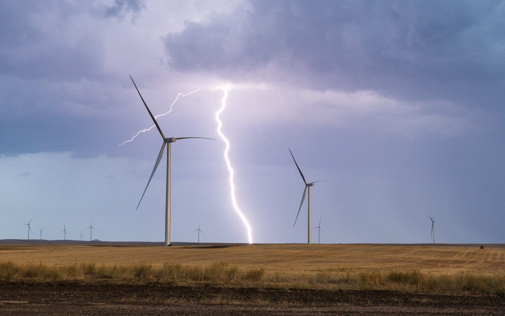 Lightning in a windfarm near Newell, South Dakota The asset manager’s dilemma